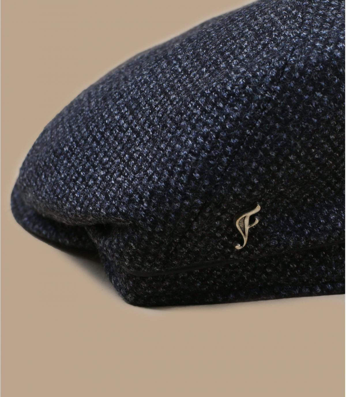 blue wool newsboy cap Guy navy